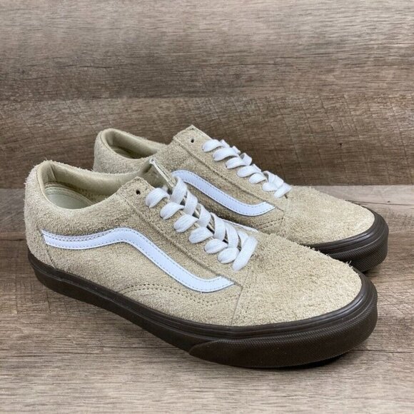 Vans Shoes - VANS Old Skool Hairy Suede Khaki Tan Brown Sneakers Shoes Mens 8 Womens 9.5 NEW